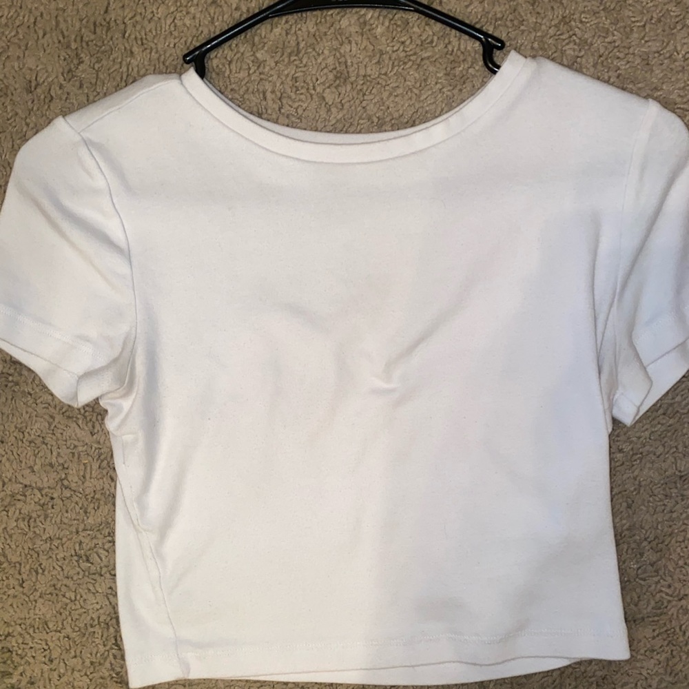 White crop top